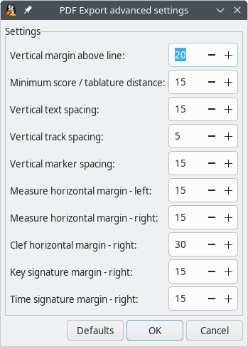 pdf export settings